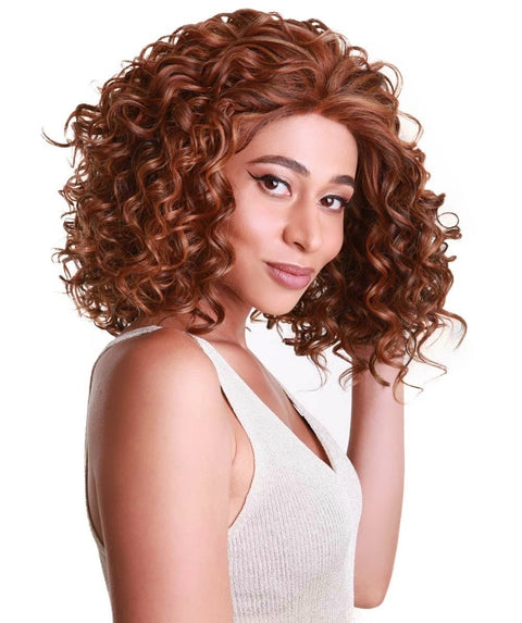 Oya Light Brown Blend Angled Bob Lace Front Wig