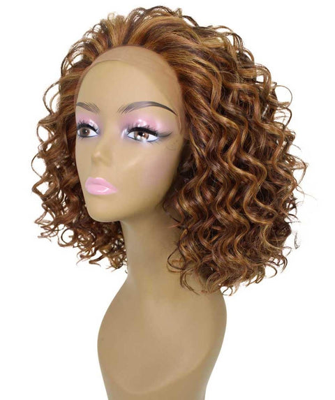 Oya Light Brown Blend Angled Bob Lace Front Wig