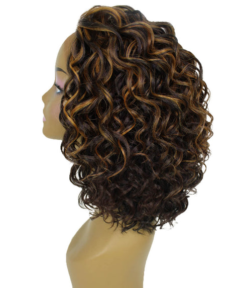 Oya Carmel Brown Blend Angled Bob Lace Front Wig