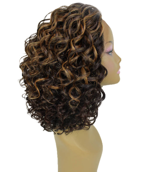 Oya Carmel Brown Blend Angled Bob Lace Front Wig