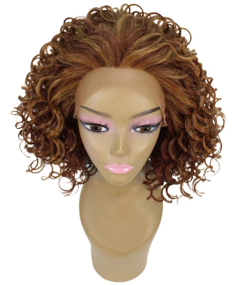 Oya Copper Aubum Blend Angled Bob Lace Front Wig