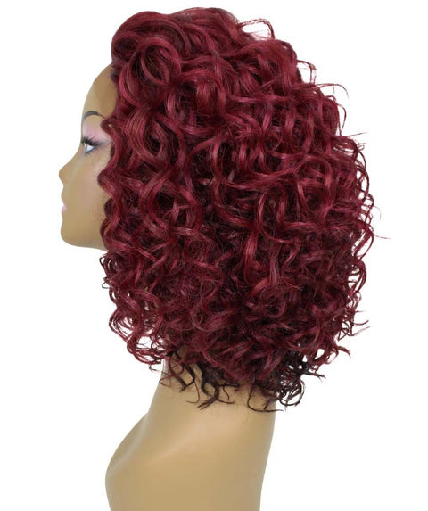 Oya Medium Red Angled Bob Lace Front Wig
