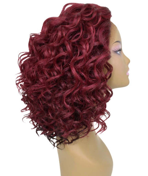 Oya Medium Red Angled Bob Lace Front Wig