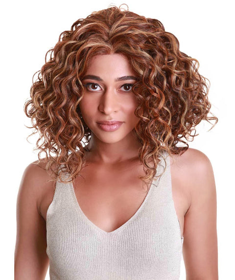 Oya Aubum Brown Blend Angled Bob Lace Front Wig