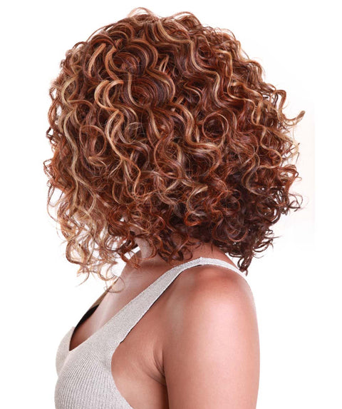 Oya Aubum Brown Blend Angled Bob Lace Front Wig