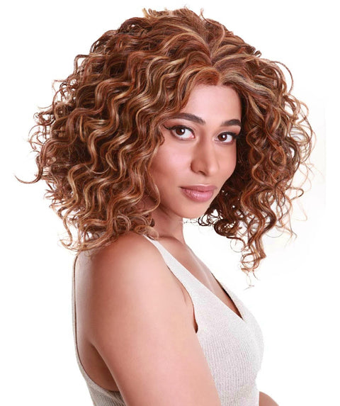 Oya Aubum Brown Blend Angled Bob Lace Front Wig