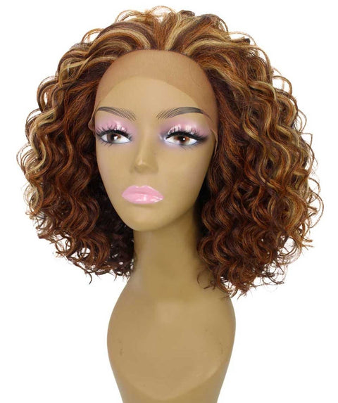 Oya Aubum Brown Blend Angled Bob Lace Front Wig