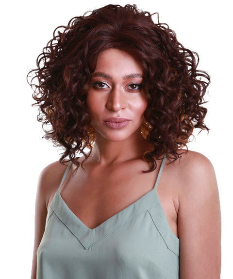 Oya Medium Brown over Blonde Angled Bob Lace Front Wig