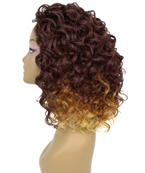 Oya Medium Brown over Blonde Angled Bob Lace Front Wig