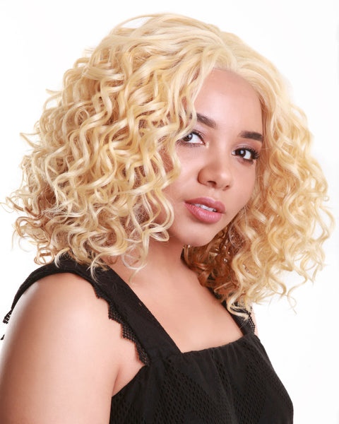 Oya Golden Dark Blonde Angled Bob Lace Front Wig