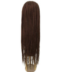 Kim Chestnut Brown Cornrow Braided Wig
