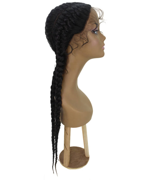 Alexus Natural Black Braids Lace Wig