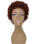 Kayla Brown with Copper Red Spiral Curl Hair Wig