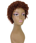 Kayla Brown with Copper Red Spiral Curl Hair Wig
