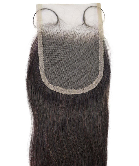 Amahle 4x4 Lace Closure Straight 12" Natural Color 100% Human Hair Extensions