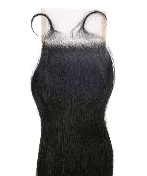 Amahle 4x4 Lace Closure Straight 12" Natural Color 100% Human Hair Extensions