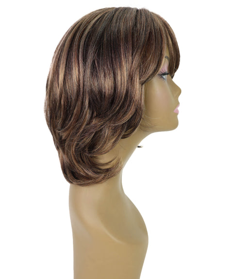Tina Bob Cut Short Layered Wig with Face Framing Bangs