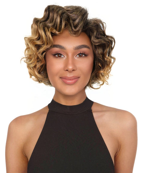 Nicole 10 Inch Wedged Back & Layered Spiral Curl Wig