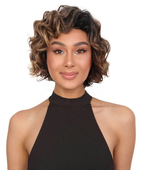 Nicole 10 Inch Wedged Back & Layered Spiral Curl Wig
