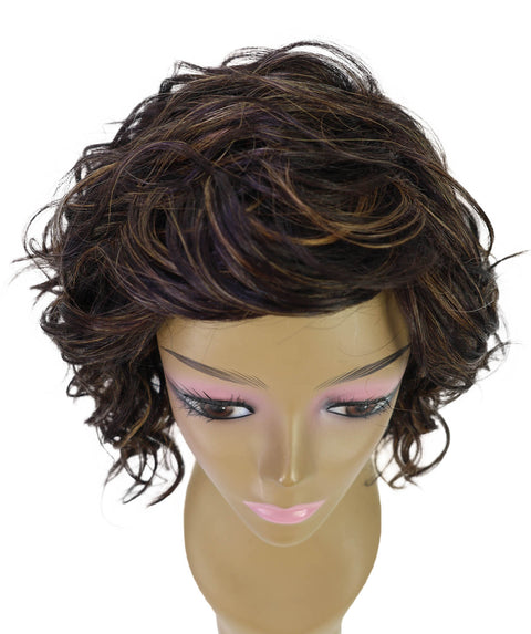 Esela Shoulder-Length Soft Flowing Waves with Natural Volume Human Hair Blend Wig