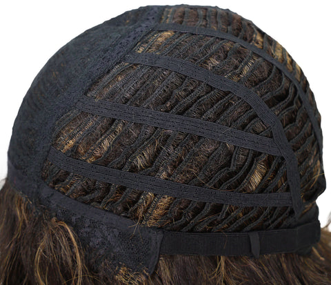 Esela Shoulder-Length Soft Flowing Waves with Natural Volume Human Hair Blend Wig