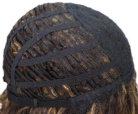 Esela Shoulder-Length Soft Flowing Waves with Natural Volume Human Hair Blend Wig