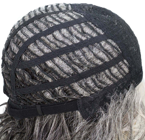 Esela Shoulder-Length Soft Flowing Waves with Natural Volume Human Hair Blend Wig