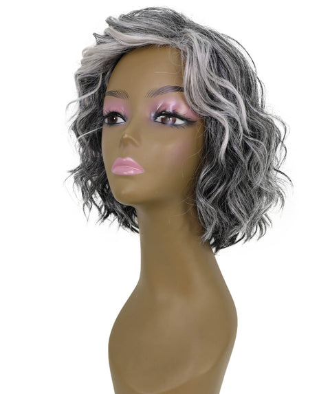 Esela Shoulder-Length Soft Flowing Waves with Natural Volume Human Hair Blend Wig