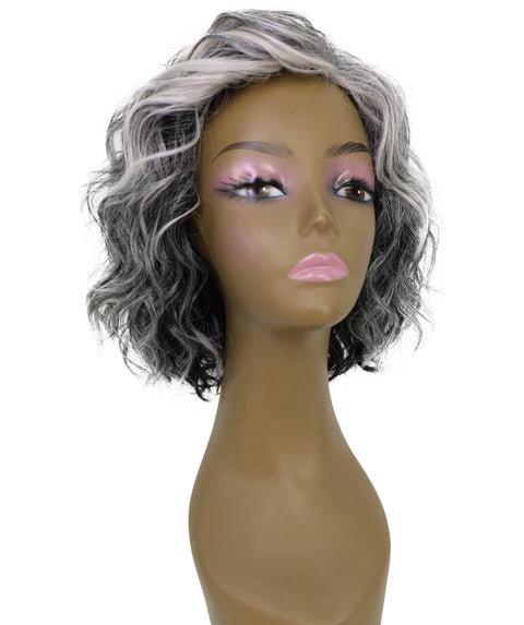 Esela Shoulder-Length Soft Flowing Waves with Natural Volume Human Hair Blend Wig