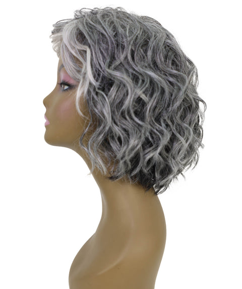 Esela Shoulder-Length Soft Flowing Waves with Natural Volume Human Hair Blend Wig