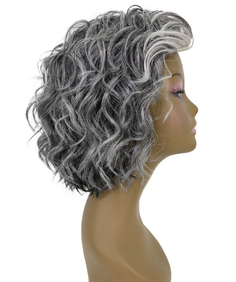 Esela Shoulder-Length Soft Flowing Waves with Natural Volume Human Hair Blend Wig