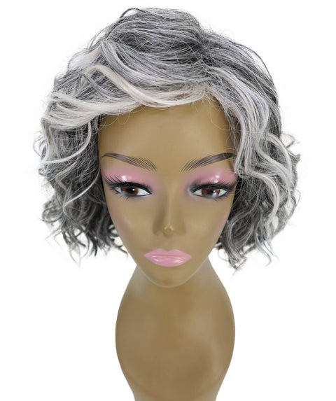 Esela Shoulder-Length Soft Flowing Waves with Natural Volume Human Hair Blend Wig