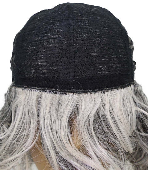 Esela Shoulder-Length Soft Flowing Waves with Natural Volume Human Hair Blend Wig