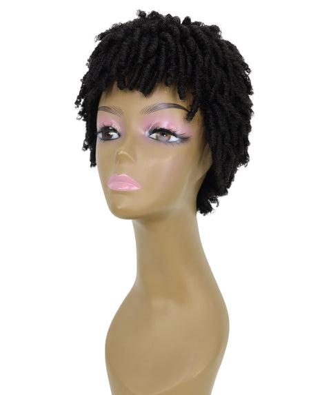 Yendi Short Curly Natural-Look Single-Strand Twist Wig with Bouncy Curl