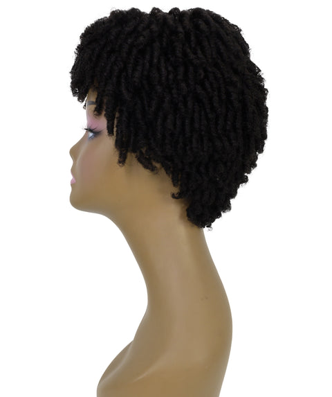 Yendi Short Curly Natural-Look Single-Strand Twist Wig with Bouncy Curl
