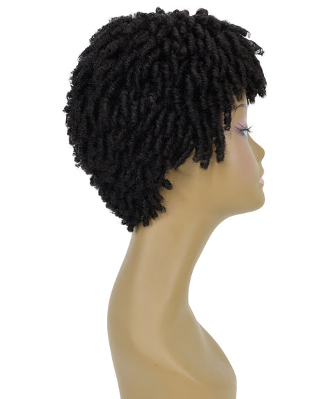 Yendi Short Curly Natural-Look Single-Strand Twist Wig with Bouncy Curl