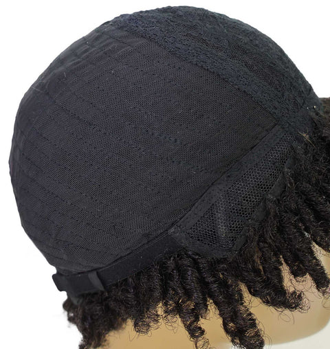 Yendi Short Curly Natural-Look Single-Strand Twist Wig with Bouncy Curl