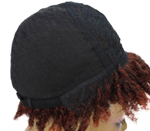 Yendi Short Curly Natural-Look Single-Strand Twist Wig with Bouncy Curl