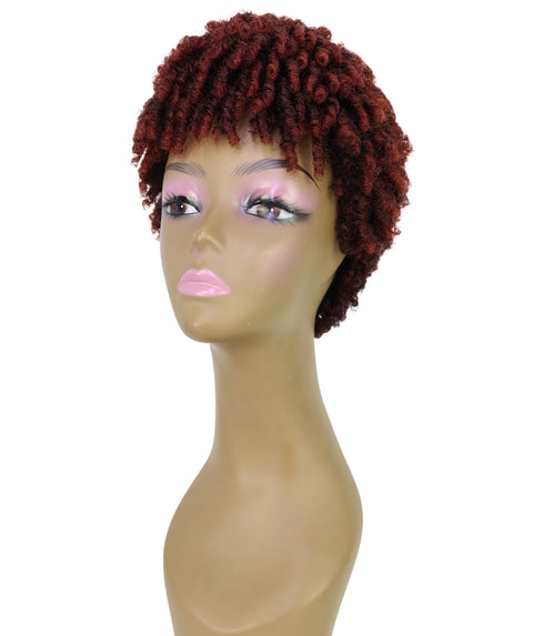Yendi Short Curly Natural-Look Single-Strand Twist Wig with Bouncy Curl