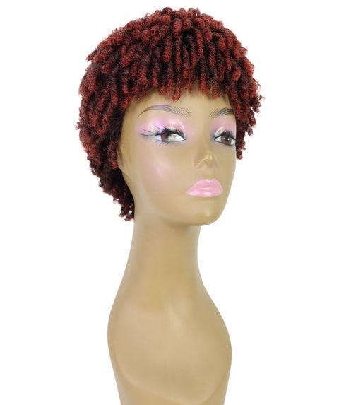 Yendi Short Curly Natural-Look Single-Strand Twist Wig with Bouncy Curl
