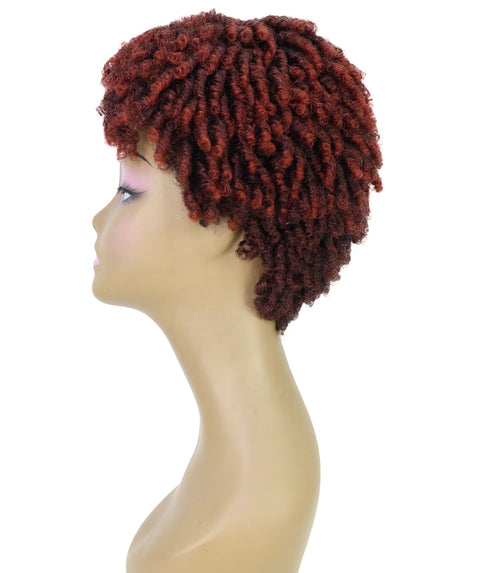 Yendi Short Curly Natural-Look Single-Strand Twist Wig with Bouncy Curl