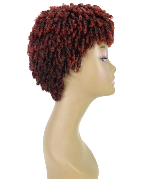Yendi Short Curly Natural-Look Single-Strand Twist Wig with Bouncy Curl