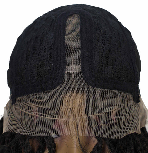 Denessa Women's Elegant Medile Part Short Micro Braided Wig