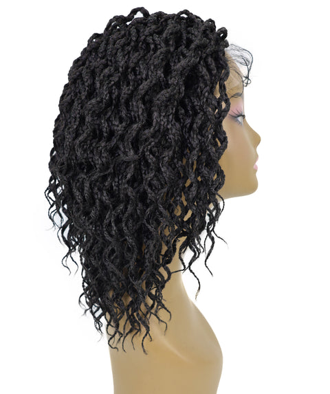 Denessa Women's Elegant Medile Part Short Micro Braided Wig