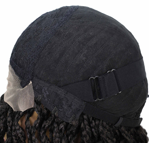 Denessa Women's Elegant Medile Part Short Micro Braided Wig