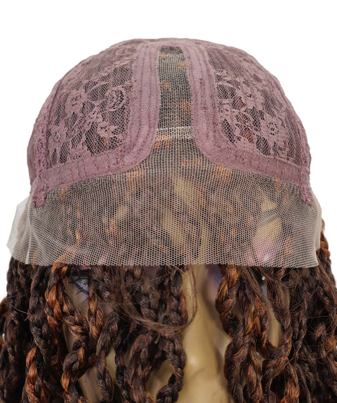 Denessa Women's Elegant Medile Part Short Micro Braided Wig