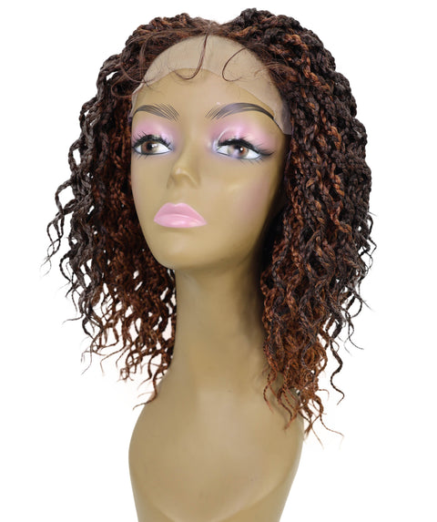 Denessa Women's Elegant Medile Part Short Micro Braided Wig