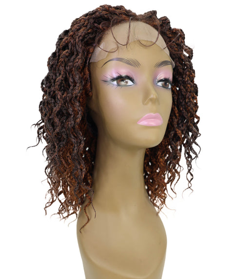 Denessa Women's Elegant Medile Part Short Micro Braided Wig