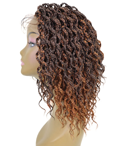 Denessa Women's Elegant Medile Part Short Micro Braided Wig