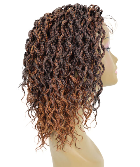 Denessa Women's Elegant Medile Part Short Micro Braided Wig